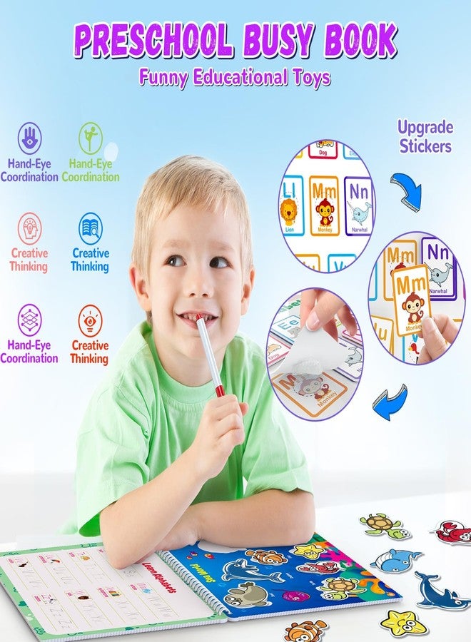Websonaw Busy Book for Toddlers 3+, Preschool Learning Activities with 30 Themes Prek Preschool Workbooks, Montessori Educational Learning Toys Activity Books for Christmas Birthdays Gifts Boys Girls - Image 4